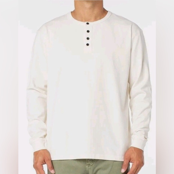 Sanctuary Other - SANCTUARY OFF WHITE IVORY CREAM HENLEY SWEATER MENS